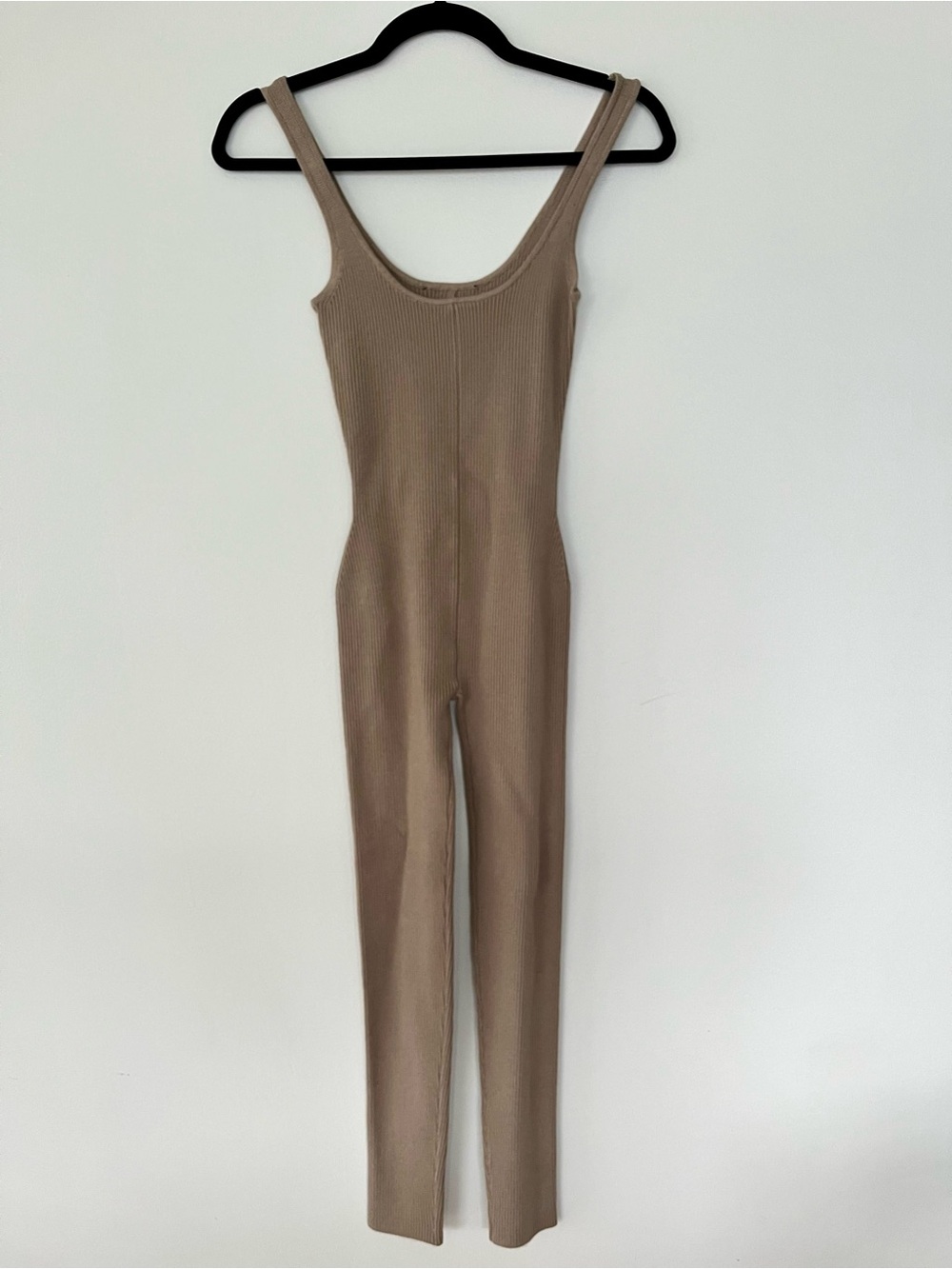 JLUXLABEL Ribbed Tank Jumpsuit in Taupe